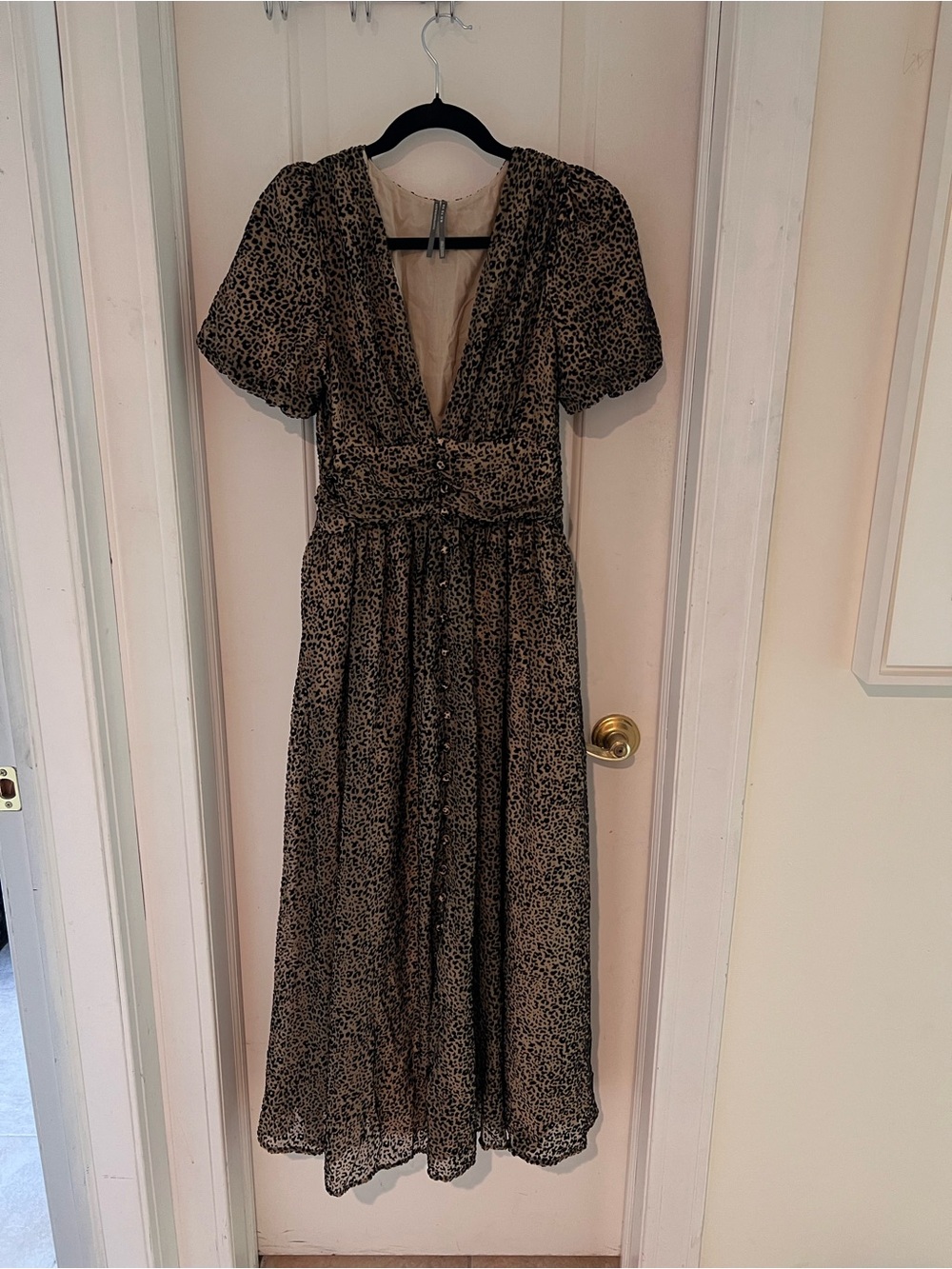 Anthropologie The Katerina Button-Front Dress: Velvet Edition Size 4